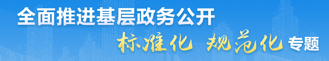 全面推進基層政務公開 標準化規范化專題